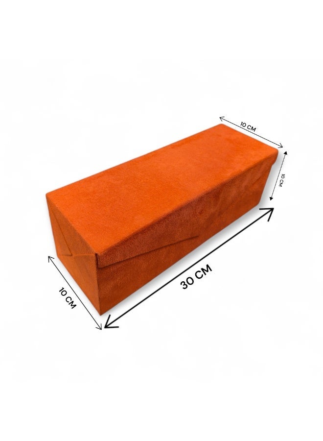 Al Seraj Premium 52 Ring Jewellery Display Folder Book Organizer | Suede Interior & Exterior Ring Storage Case | Professional Shop & Showroom Jewellery Box | Orange | Made in Dubai - Image 4